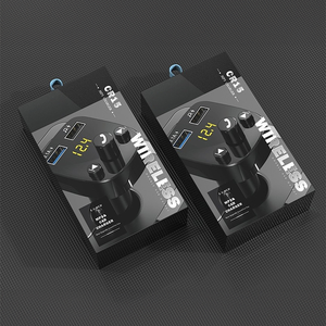 Caja de Embalaje de Papel de Lujo Personalizada con Colgador y Ventana de PVC para Estuche de Teléfono, Cargador, Cable de Datos y Accesorios Digitales - Product Image 1