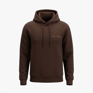 Women's <b>Brown</b> Pullover Hoodie <b>Fleece</b> Sweatshirt Casual Oversized Hooded Top Custom Logo Streetwear - Product Image 3