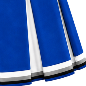 Falda Deportiva Plisada Azul Rey, Blanca y Negra para Mujer, Falda de Animadora de Cintura Alta para Equipo Deportivo, Baile y Uniformes Deportivos - Product Image 5