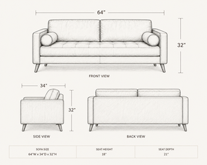 Vietnam Factory Modern Living Room <b>Sofa</b> Two Seater Leather Couch High Quality Durable Wooden Frame for Warehouse and Villa Use - Product Image 2