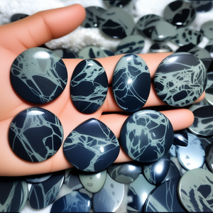 100% naturel AAA Grade toile d'araignée obsidienne Cabochon en vrac énergie verte cristaux de guérison incroyable pierre de Collection en gros - Product Image 1