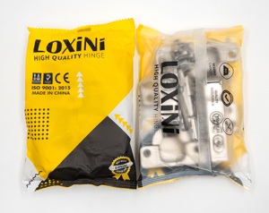 บานพับตู้แบบซ่อน Loxini แบบปิดนุ่มนวลสองทาง พร้อมแผ่นยึด 4 รู ดีไซน์ทันสมัย สำหรับใช้ในครัว บ้าน สำนักงาน และภายนอกอาคาร - Product Image 5