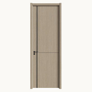 Porte en composite bois WPC à âme creuse, moderne et écologique, vente en gros d'usine pour projets hôteliers, appartements, bureaux et résidentiels - Product Image 1