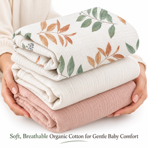 Manta de Bebé Tejida de Algodón |   Manta Suave para Recién Nacidos |   Ropa de Cama para Bebé Ligera y Transpirable |   Artículos Esenciales para la Guardería Moderna - Product Image 3