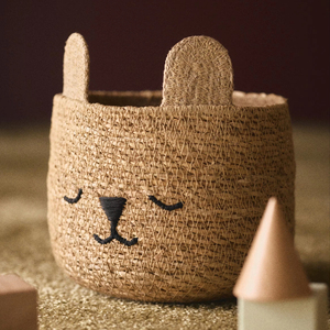 Cesta de algas marinas con forma de oso, hecha a mano, para almacenamiento, venta al por mayor, ecológica, fabricada en Vietnam - Product Image 3