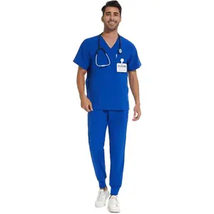 Wholesale Custom Designer Unisex Medical Scrubs Spandex Hospital Uniform Sets Cotton Scrubs For Nursing Professionals