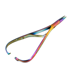 High Quality Manual Multi Color Rainbow Stainless Steel Mathieu <b>Needle</b> Holder 14cm for Holding Wire Stopping <b>Beads</b> Custom - Product Image 1