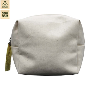 Pochette de maquillage en toile de coton non laminée 350 GSM, trousse de maquillage de voyage 16x14x8 cm, logo personnalisé, vente en gros, modèle OEM SS490 - Product Image 1