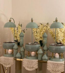 จานเสิร์ฟอาหารรอมฎอน, อุปกรณ์จัดเลี้ยงวันอีด, จานบุฟเฟ่ต์สำหรับเทศกาล, ถาดอุ่นอาหารตกแต่ง, เครื่องอุ่นอาหารสำหรับจัดเลี้ยง - Product Image 2