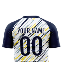 Jersey Sepak Bola Kustom Personalisasi Nama Tim Nomor Logo Cetak Bernapas Cepat Kering 100% Poliester Unisex Setengah Lengan Olahraga