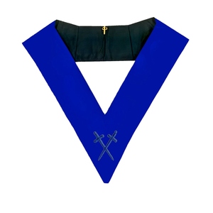 Collier de Loge Bleu Sentinel - Collier de Cérémonie Maçonnique Bleu Royal, Chaîne de Régalia, Accessoire de Tenue de Loge Fraternelle - Product Image 1