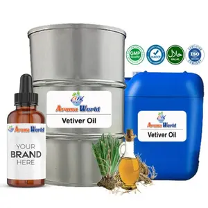Huile Essentielle de Racine de Vétiver de Haute Qualité OEM, Pure et Naturelle, Huile d'Aromathérapie pour le Soulagement du Stress et la Parfumerie, Vente en Gros et Approvisionnement en Vrac - Product Image 1