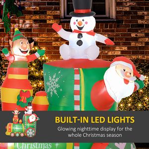 Treno di Natale Gonfiabile da 6 Piedi con Luci LED Bianche, Decorazioni Natalizie Gonfiabili per Esterni e Feste in Giardino - Product Image 4