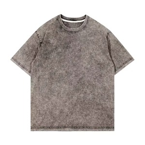 Camisetas de Lujo con Efecto Tie Dye en Tela Gruesa, Estilo Occidental para Hombre, Camiseta con Lavado Ácido - Product Image 5
