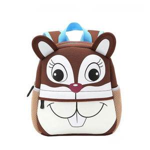 Sac à dos pour enfants avec visage d'animal mignon, sac d'école en peluche, sac de voyage léger pour tout-petits avec poches zippées pour garçons et filles, utilisation quotidienne - Product Image 1