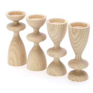 Modern Sculptural Wooden Spiral <b>Pillar</b> <b>Candle</b> Holder <b>Tall</b> Size Dark Walnut Finish Handmade Christmas Easter for Floor Decor - Product Image 4