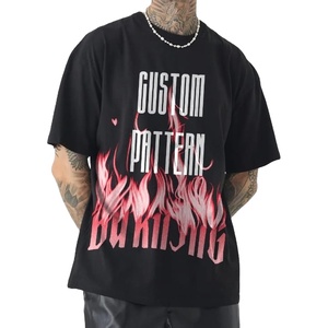 T-shirt graphique respirant en jersey de coton 180 grammes pour homme, col rond, manches courtes, motif lettres, décontracté, streetwear d'été - Product Image 6