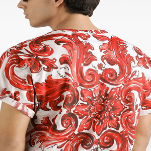 เสื้อยืดพิมพ์ลายบาโรกสุดหรูสำหรับผู้ชาย พรีเมียม โอเวอร์ไซส์ ผ้าฝ้าย 100% คอกลม แขนสั้น แฟชั่นสตรีทแวร์ เสื้อยืดลายกราฟิกสั่งทำ OEM - Product Image 4