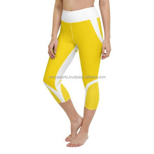 Nuevos pantalones de Yoga transpirables de cintura alta para mujer, mallas deportivas estampadas ajustadas de cintura media, ropa activa de entrenamiento para gimnasio de punto - Product Image 1