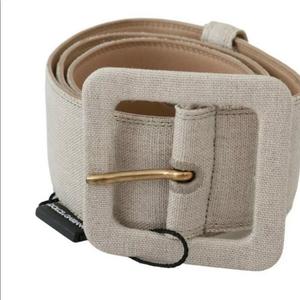 Cinturón de lino elástico informal para mujer, de lino natural grueso, tono neutro, suave, para uso diario, para todas las edades. - Product Image 1