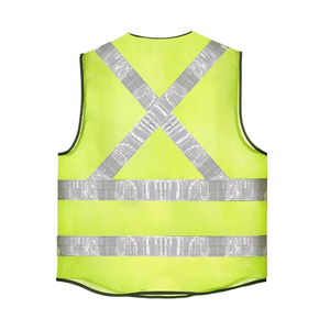 Gilet de sécurité réfléchissant haute visibilité avec poches, classe 1 ANSI, imperméable, pour vêtements de travail de construction - Options de logo, taille et couleur personnalisées - Product Image 3