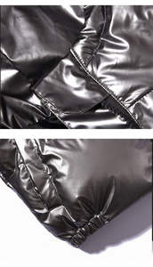 Service OEM de logo personnalisé – Blouson d'hiver matelassé pour homme, style urbain, col montant, motif géométrique sur le devant, manches longues, sur mesure - Product Image 5