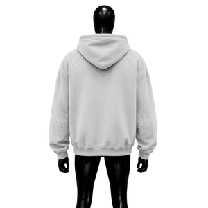 NEW QUALITY Gray Rhinestone Zip Up Hoodie Glitter Print Regular Fit Casual Fleece Autumn Wear Designer Inspired Luxury Style Cas - Product Image 2
