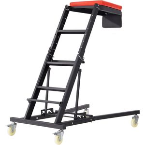 Carretilla de taller automotriz de alta resistencia con 4 ruedas giratorias, plataforma acolchada de 42.5"-64.8" y capacidad de 400 LBS para reparación de automóviles - Product Image 6