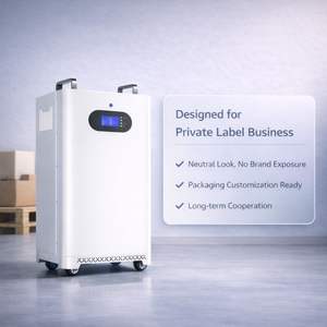 15kWh 51.2V 300Ah LiFePO4 Residential Solar Storage Battery Floor Standing <b>Cabinet</b> With <b>Wheels</b> CAN RS485 CE 10 Year Warranty - Product Image 2