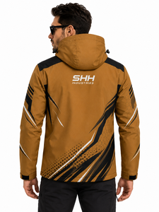 Custom Men Waterproof Zipper Hooded Soft Shell Outdoor Tactical Windbreaker Hiking <b>Workwear</b> Breathable Eco-Friendly Multi-Pocket - Product Image 5