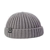 Bonnet court en tricot polyester/coton personnalisable OEM avec patch Docker – Tendance, pour adultes, cyclisme, unisexe, style décontracté