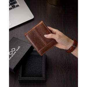 Swallowmall Mens Fashion Durable <b>RFID</b> <b>Blocking</b> Genuine Leather Bifold <b>Wallet</b> - Product Image 6