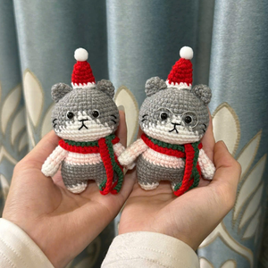 Cute Crochet <b>Keychain</b> Plush Mini Charms Pig Bunny Chick Strawberry Cartoon Soft 3D Shape Easter Decoration - Product Image 4