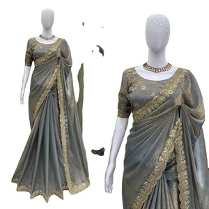 Hermoso Sari de Seda de Diseño FATEMA FASHION, Secado Rápido, Estilo Casual, para Todas las Temporadas, para Bodas, Festivales, Fiestas, Novias - Product Image 1