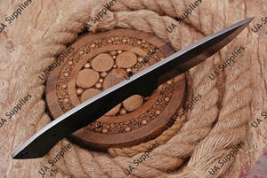 Cuchillo de Caza y Camping de Hoja Fija de Acero al Carbono Forjado a Mano con Espiga Completa, Punta Caída, Longitud de Hoja Personalizable, ODM - Product Image 6