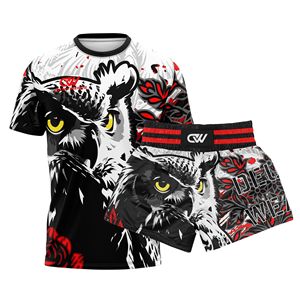 Camiseta de Manga Corta para Jiu Jitsu Sublimada con Diseño Personalizado, Bajo MOQ, Rashguard de MMA, Poliéster Elástico, Ropa de Artes Marciales OEM - Product Image 1