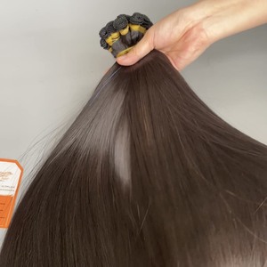 Genius-Extensions cheveux humains noués à la main, cuticule alignée, cheveux vierges non traités, vietnamiens - Product Image 6