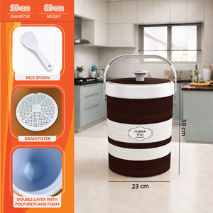 Seau à glace Nandos Premium 10L en plastique brun foncé de qualité alimentaire, durable, surface anti-rayures, double couche thermique, écologique - Product Image 4
