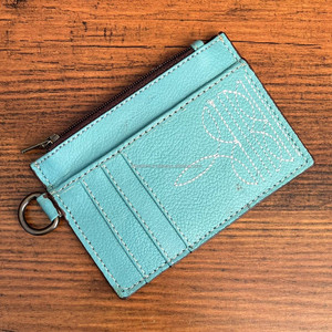 Prix de gros personnalisé Boot Stitch Lady Card Holder Pouch RFID en cuir véritable Wristlet Coin Purse High Quality Slim Wallet - Product Image 3