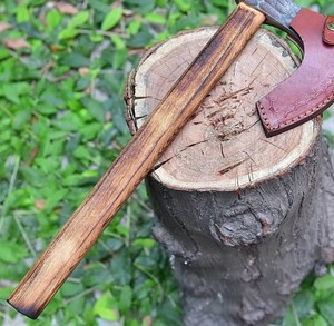 Custom Handmade Industrial Builder's Hatchet <b>Axe</b> Head Carbon Steel Blade 18 Inch Overall Length 3Lb Weight Wood Handle - Product Image 2