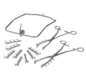 Veterinary Rumenotomy Instruments Set with Frame, Vulsellum Forceps & Fixation Hooks By <b>Blush</b> Surgical - Product Image 5