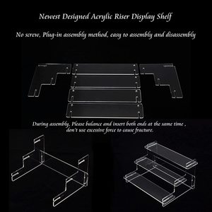 Elegancia a medida: estante de exhibición de elevadores de acrílico transparente personalizado de fábrica perfecto para organizar cosméticos y exhibir muñecas - Product Image 4