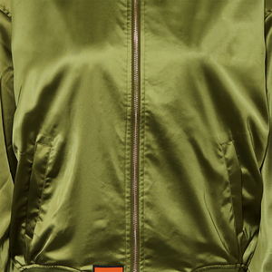 Chaqueta bomber de satén de alta calidad para damas, de manga larga, con cremallera, ligera, a prueba de viento, para invierno. - Product Image 6