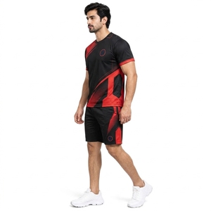 Matching Outfit Breathable Comfortable Casual Fabric Suitable For Summer <b>Men</b> Summer Set <b>Lightweight</b> Fashion T Shirt <b>Shorts</b> - Product Image 6