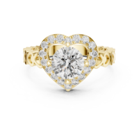 Bague de fiançailles en moissanite 1,32 ct avec halo en forme de cœur, en argent sterling 925, bande filigranée, plaqué rhodium, sertie à griffes, certifiée GRA, pour femme