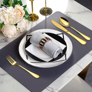 Golden Mirror Polish <b>Flatware</b> Set Elegant Metal Spoon Fork Knife Dishwasher Safe Wedding Dinnerware - Product Image 5