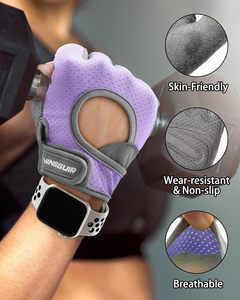 Gants d'entraînement unisexes ZERBJ respirants pour la musculation avec fermeture à enfiler pour la salle de sport et l'entraînement - Product Image 2