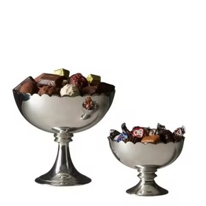 Tazón de Metal para Chocolate, Tazón de Acero Inoxidable para Servir Dulces y Frutos Secos - Product Image 1