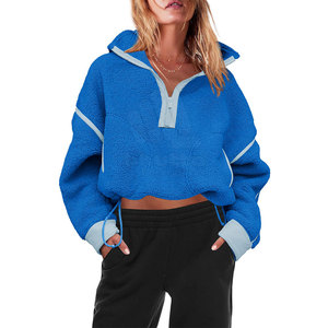 Sweat-shirt en polaire sherpa pour femme, tendance, avec logo sur le devant, écologique et personnalisable pour tenues décontractées - Product Image 2