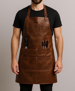 Delantal de Cuero Ajustable para Soldador, Chef, Barista, Cocina, Ropa de Trabajo Resistente, Venta al Por Mayor LPN-0322 - Product Image 6